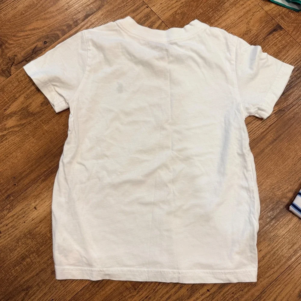 Polo Ralph Lauren Kids Shirts Bundle 5pc Size 4T Orange White Striped Polos Tees - Picture 10 of 16